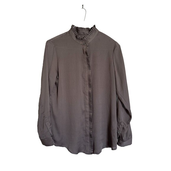 Banana Republic Accordion Ruffle Collar Shimmer Size Medium - Picture 1 of 14